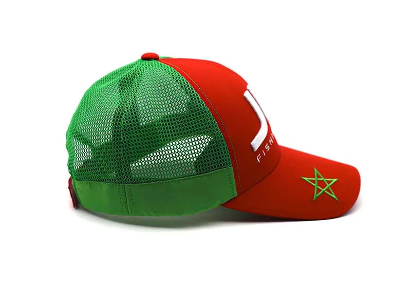 Gorra JLC Fishing Wear Marruecos rojo-verde