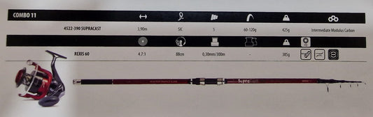 Combo 4522-390 Supracast / Carrete Rexis 60
