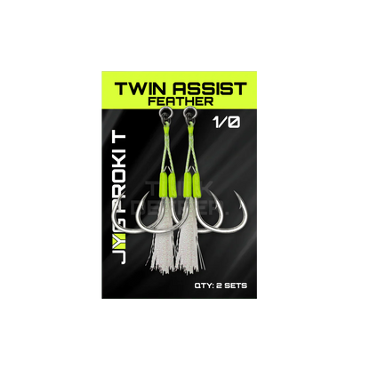 TWIN ASSIST HOOKS FEATHER JYG PRO FISHING