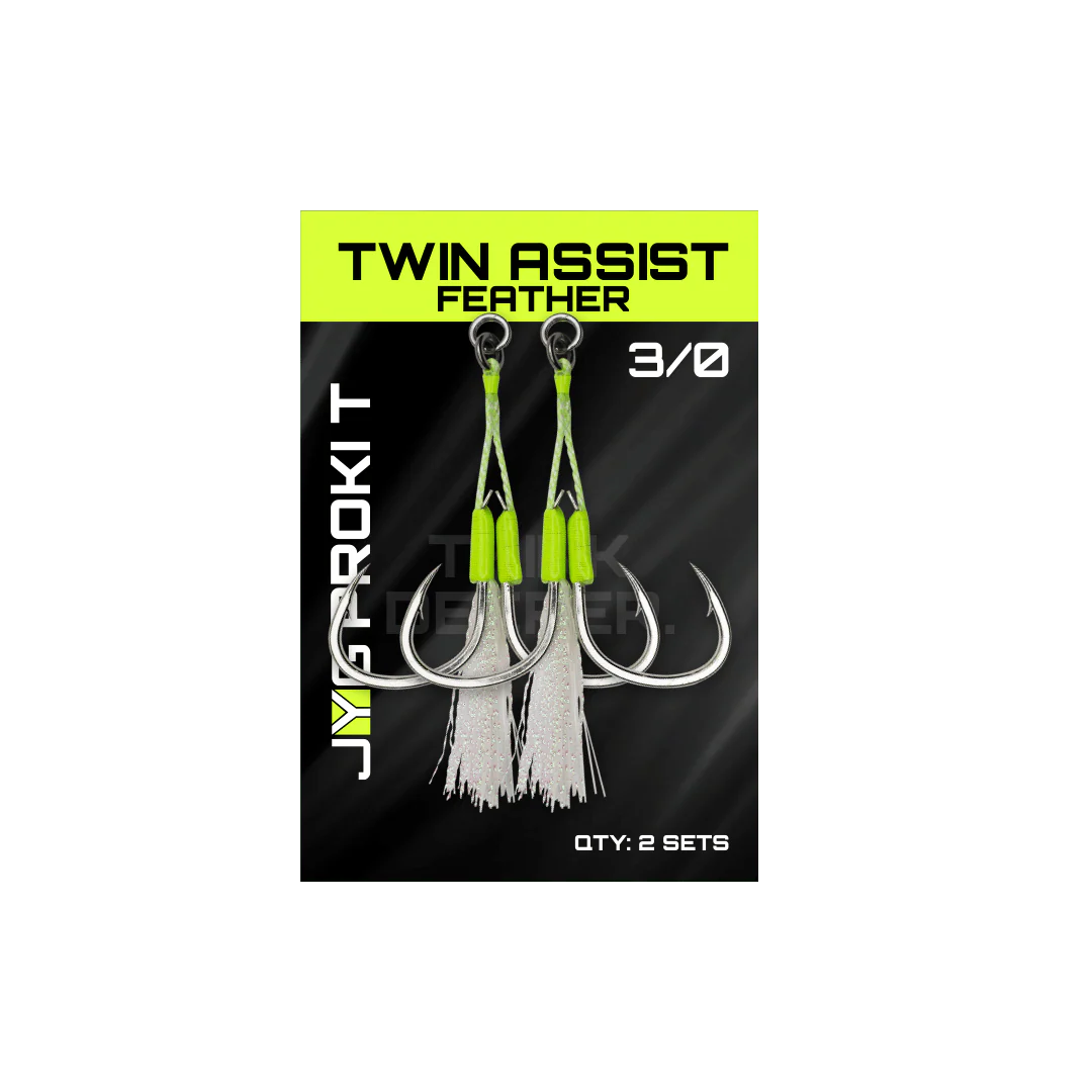 TWIN ASSIST HOOKS FEATHER JYG PRO FISHING