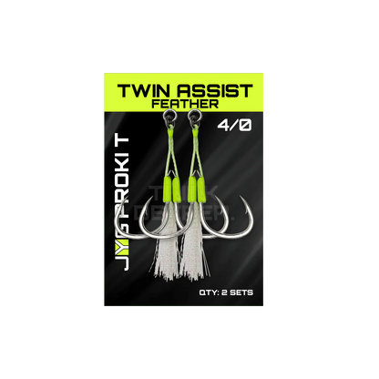 TWIN ASSIST HOOKS FEATHER JYG PRO FISHING