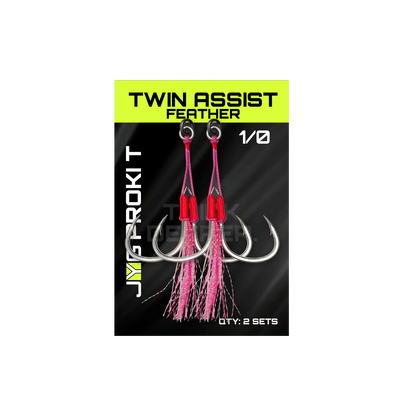 TWIN ASSIST HOOKS FEATHER JYG PRO FISHING